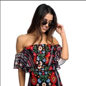 Show Me Your Mumu Nica Ruffle Crop Top